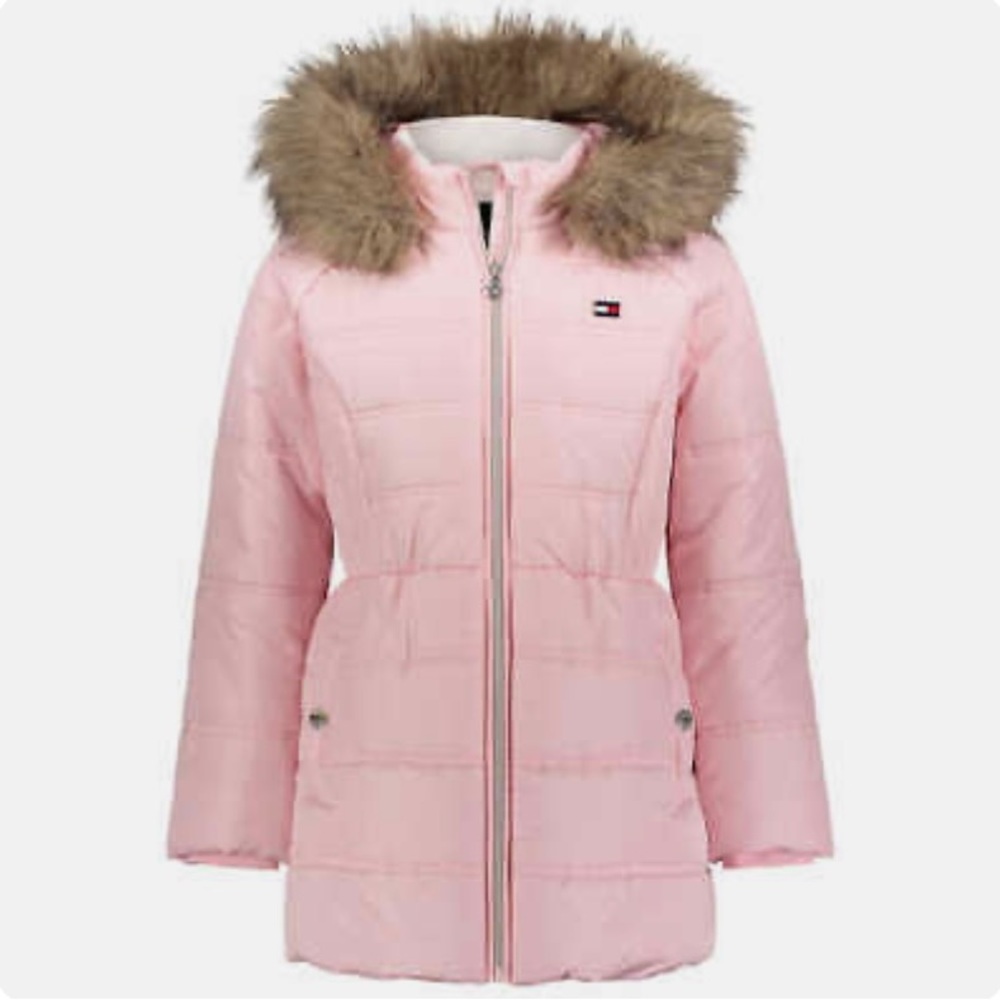 Tommy Hilfiger pink puffer coat NWT no flaws
